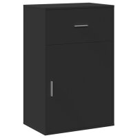 vidaXL Beistellschrank Schwarz 56,5x39x90 cm Holzwerkstoff