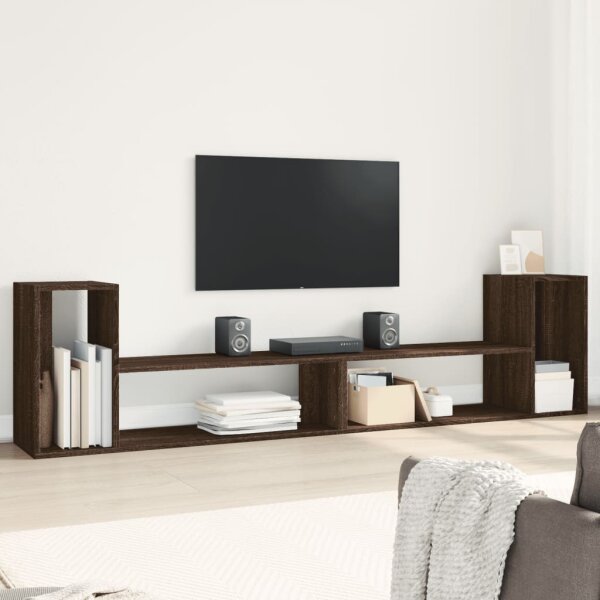 vidaXL TV-Schr&auml;nke 2 Stk. Braun Eiche-Optik 100x30x50 cm Holzwerkstoff