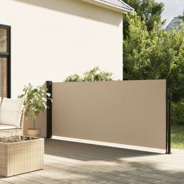 vidaXL Seitenmarkise Ausziehbar Beige 140x500 cm