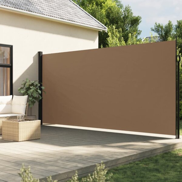 vidaXL Seitenmarkise Ausziehbar Taupe 200x500 cm