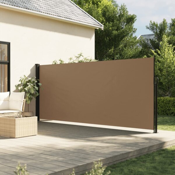 vidaXL Seitenmarkise Ausziehbar Taupe 180x600 cm