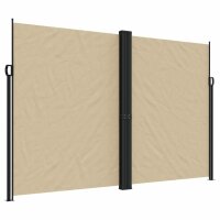 vidaXL Seitenmarkise Ausziehbar Beige 220x600 cm