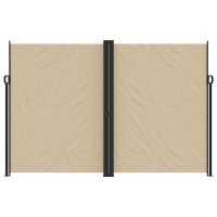 vidaXL Seitenmarkise Ausziehbar Beige 220x600 cm