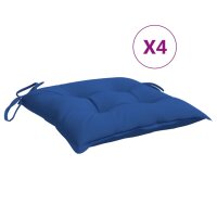 vidaXL Stuhlkissen 4 Stk. Blau 40x40x7 cm Oxford-Gewebe