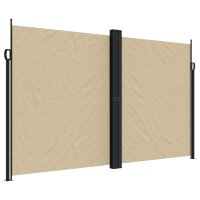 vidaXL Seitenmarkise Ausziehbar Beige 200x1200 cm