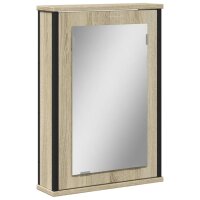 vidaXL Bad-Spiegelschrank Sonoma-Eiche 42x12x60 cm Holzwerkstoff