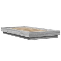 vidaXL Bettgestell Grau Sonoma 90x190 cm Holzwerkstoff