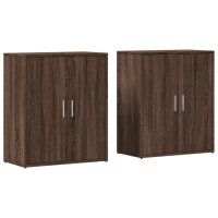 vidaXL Sideboards 2 Stk. Braun Eichen-Optik 60x31x70 cm Holzwerkstoff