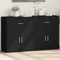 vidaXL Sideboards 2 Stk. Schwarz 60x31x70 cm Holzwerkstoff