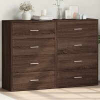 vidaXL Sideboards 2 Stk. Braun Eichen-Optik 60x31x84 cm Holzwerkstoff