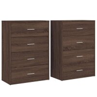 vidaXL Sideboards 2 Stk. Braun Eichen-Optik 60x31x84 cm Holzwerkstoff