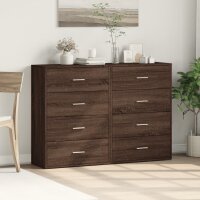 vidaXL Sideboards 2 Stk. Braun Eichen-Optik 60x31x84 cm Holzwerkstoff