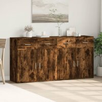 vidaXL Sideboards 2 Stk. R&auml;uchereiche 79x38x80 cm Holzwerkstoff