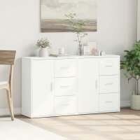 vidaXL Sideboards 2 Stk. Wei&szlig; 60x31x70 cm Holzwerkstoff