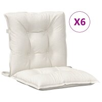 vidaXL Niedriglehner-Auflagen 6 Stk. Melange Creme 100x50x7 cm Stoff