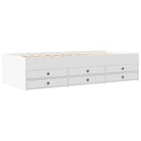 vidaXL Tagesbett mit Schubladen Weiß 100x200 cm...