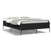 vidaXL Bettgestell Schwarz 160x200 cm Holzwerkstoff und...