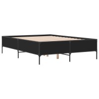 vidaXL Bettgestell Schwarz 160x200 cm Holzwerkstoff und...