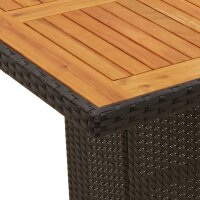 vidaXL 9-tlg. Garten-Essgruppe mit Kissen Schwarz Poly Rattan