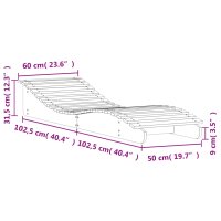 vidaXL Sonnenliege Wei&szlig; 205x60x31,5 cm Massivholz Kiefer