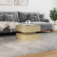 vidaXL Couchtisch mit LED-Leuchten Sonoma-Eiche 50x50x40 cm