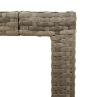 vidaXL Gartentisch mit Akazienholz-Platte Grau 190x90x75cm Poly Rattan