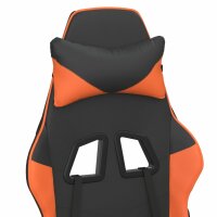 vidaXL Gaming-Stuhl mit Massagefunktion Schwarz und Orange Kunstleder