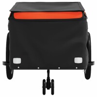 vidaXL Fahrradanh&auml;nger Schwarz und Orange 45 kg Eisen