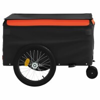 vidaXL Fahrradanh&auml;nger Schwarz und Orange 45 kg Eisen