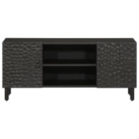 vidaXL TV-Schrank Schwarz 105x33x46 cm Massivholz Mango