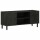 vidaXL TV-Schrank Schwarz 105x33x46 cm Massivholz Mango