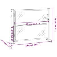 vidaXL Gartentor 100x75 cm Edelstahl