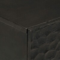 vidaXL Nachttisch Schwarz 50x33x60 cm Massivholz Mango