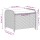 vidaXL Gartenhocker mit Kissen Grau 58x46x46 cm Poly Rattan