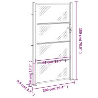 vidaXL Gartentor 100x180 cm Edelstahl