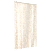 vidaXL Fliegenvorhang Beige und Wei&szlig; 100x220 cm Chenille