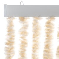 vidaXL Fliegenvorhang Beige und Wei&szlig; 100x220 cm Chenille