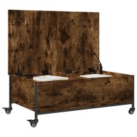 vidaXL Couchtisch mit Rollen R&auml;uchereiche 91x55x34 cm Holzwerkstoff