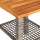 vidaXL Gartentisch Grau 40x40x42 cm Poly Rattan Akazienholz