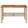 vidaXL Gartentisch Beige 70x38x42 cm Poly Rattan Akazienholz