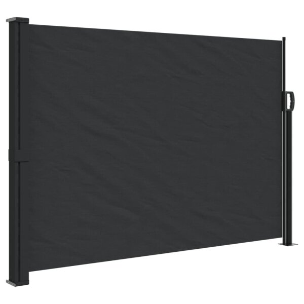 vidaXL Seitenmarkise Ausziehbar Schwarz 140x500 cm