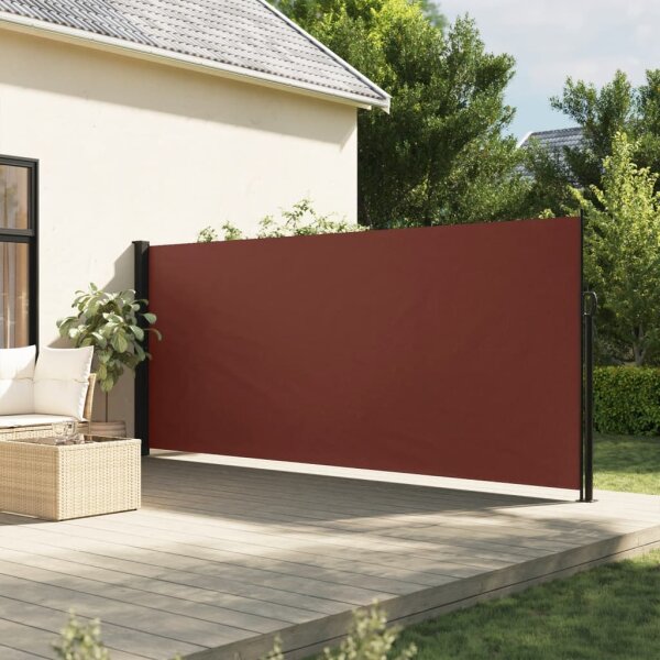 vidaXL Seitenmarkise Ausziehbar Braun 180x500 cm