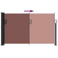 vidaXL Seitenmarkise Ausziehbar Braun 120x600 cm