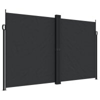 vidaXL Seitenmarkise Ausziehbar Schwarz 200x600 cm