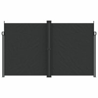 vidaXL Seitenmarkise Ausziehbar Schwarz 200x600 cm