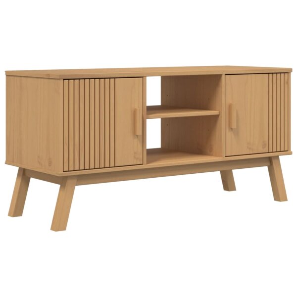 vidaXL TV-Schrank OLDEN Braun 114x43x57 cm Massivholz Kiefer