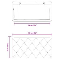 vidaXL Kopfteil-Kissen Blau 100 cm Samt