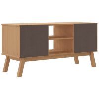 vidaXL TV-Schrank OLDEN Wei&szlig; und Braun 114x43x57 cm Massivholz Kiefer