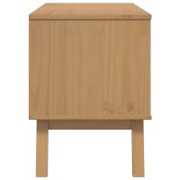 vidaXL TV-Schrank OLDEN Wei&szlig; und Braun 114x43x57 cm Massivholz Kiefer