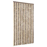 vidaXL Fliegenvorhang Dunkelbraun und Beige 100x230 cm Chenille